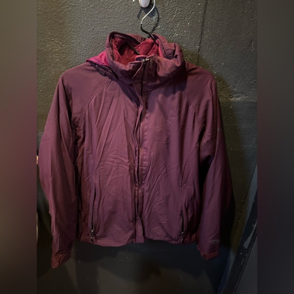 Columbia Omni Tech Deep Purple Fleece Lined Hooded Jacket - Picture 1 of 6